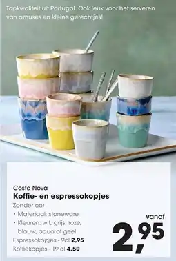 HANOS Koffie en espressokopjes aanbieding