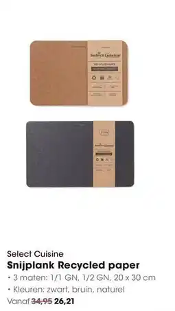 HANOS Select Cuisine Snijplank Recycled paper aanbieding