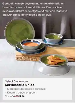 HANOS Select Dinnerware Serviesserie Unico aanbieding