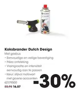 HANOS Koksbrander Dutch Design aanbieding