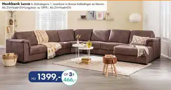 Woonsquare Hoekbank Lucca aanbieding