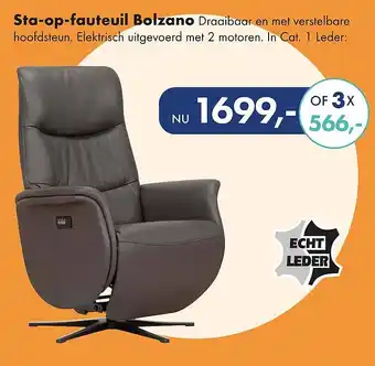 Woonsquare Sta-op-fauteuil Bolzano aanbieding