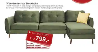 Woonsquare Woonlandschap Stockholm Trendy Hoekbank aanbieding