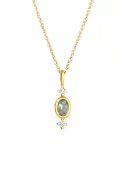Douglas Elli PREMIUM Dames Gedraaide Hanger met Labradoriet Topaas in verguld 925 Sterling Zilver aanbieding