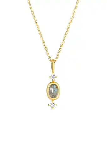 Douglas Elli PREMIUM Dames Gedraaide Hanger met Labradoriet Topaas in verguld 925 Sterling Zilver aanbieding