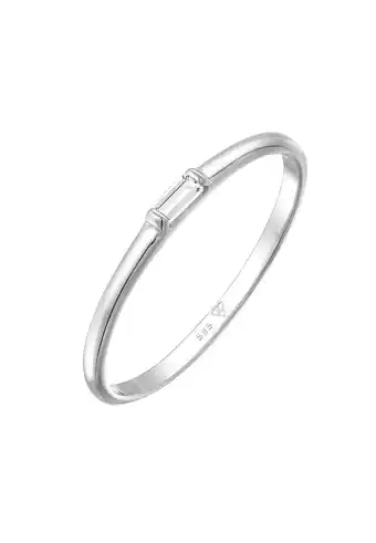 Douglas Elli PREMIUM Dames Stapelen Ring Engagement Elegant met Topaz in 585 Wit Goud aanbieding