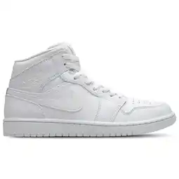 Foot Locker Jordan Aj1 Mid Heren Schoenen - Wit - Maat: 41 - Leer, Synthetisch - Foot Locker aanbieding
