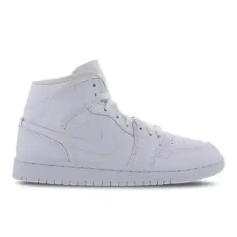 Foot Locker Jordan 1 Mid Dames Schoenen - Wit - Maat: 36.5 - Leer, Synthetisch - Foot Locker aanbieding