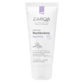 Holland & Barrett Zarqa Nachtcrème Nutritive - 50ml aanbieding