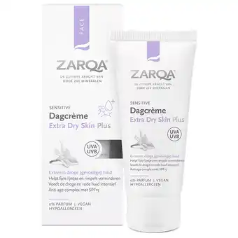 Holland & Barrett Zarqa Dagcrème Extra Dry Skin Plus Sensitive SPF15 - 50ml aanbieding
