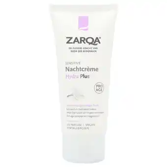 Holland & Barrett Zarqa Nachtcrème Hydra Plus Sensitive - 50ml aanbieding