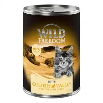 Zooplus Wild Freedom Kitten, graanvrije receptuur 6 x 400 g – Golden Valley – Konijn & Kip aanbieding
