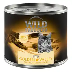 Zooplus Wild Freedom Kitten, graanvrije receptuur 12 x 200 g – Golden Valley – Konijn & Kip aanbieding