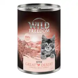 Zooplus Wild Freedom Kitten, graanvrije receptuur 6 x 400 g – Great Desert – Kalkoen & Kip aanbieding
