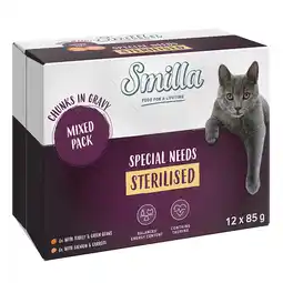 Zooplus 24 x 85 g Smilla Hapjes in Saus met Groenten - Sterilised Mixpakket aanbieding