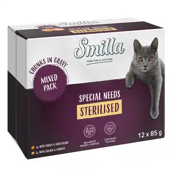 Zooplus 24 x 85 g Smilla Hapjes in Saus met Groenten - Sterilised Mixpakket aanbieding