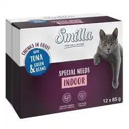 Zooplus 24 x 85 g Smilla Hapjes in Saus met Groenten - Indoor met Tonijn en Sperziebonen aanbieding