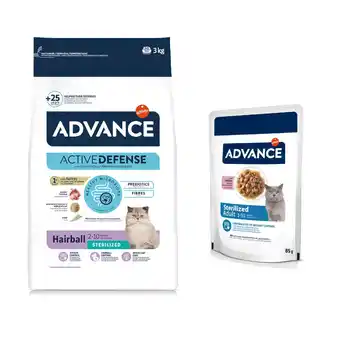 Zooplus 50% korting! 3 kg Advance droogvoer en 12 x 85 g Advance natvoer voor katten aanbieding