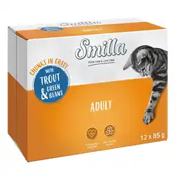 Zooplus 24 x 85 g Smilla Hapjes in Saus met Groenten - Adult met Forel en Sperziebonen aanbieding