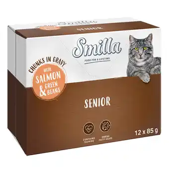 Zooplus 24 x 85 g Smilla Hapjes in Saus met Groenten - Senior met Zalm en Wortelen aanbieding