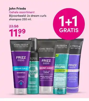 Drogisterij Visser John Frieda 2x dream curls shampoo 250ml aanbieding