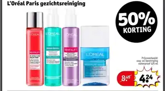 Kruidvat L'Oréal Paris gezichtsreiniging aanbieding