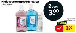 Kruidvat Kruidvat mondspray en water aanbieding