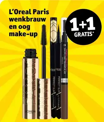 Kruidvat L'Oreal Paris wenkbrauw en oog make-up aanbieding