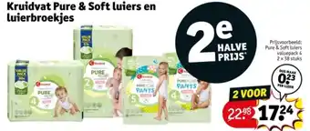 Kruidvat Kruidvat Pure & Soft luiers en luierbroekjes aanbieding