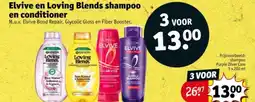 Kruidvat Elvive en Loving Blends shampoo en conditioner aanbieding
