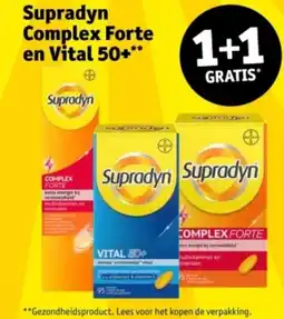 Kruidvat Supradyn Complex Forte en Vital 50+ aanbieding