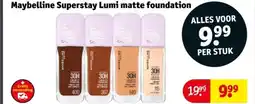 Kruidvat Maybelline Superstay Lumi matte foundation aanbieding