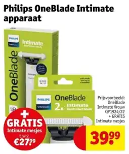 Kruidvat Philips OneBlade Intimate apparaat aanbieding