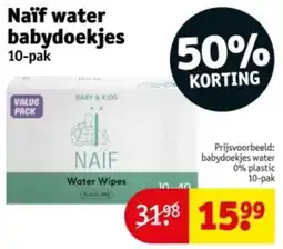 Kruidvat Naïf water babydoekjes aanbieding
