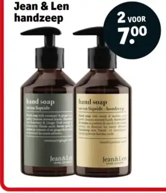Kruidvat Jean & Len handzeep aanbieding