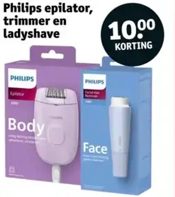 Kruidvat Philips epilator, trimmer en ladyshave aanbieding