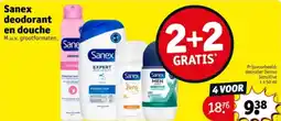 Kruidvat Sanex deodorant en douche aanbieding