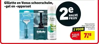 Kruidvat Gillette en Venus scheerschuim, gel en apparaat aanbieding