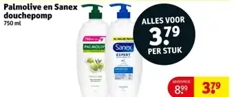 Kruidvat Palmolive en Sanex douchepomp aanbieding