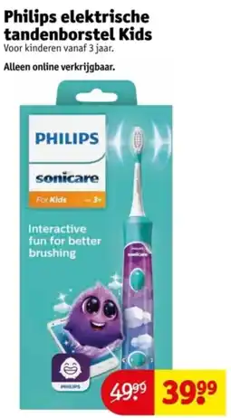 Kruidvat Philips elektrische tandenborstel Kids aanbieding