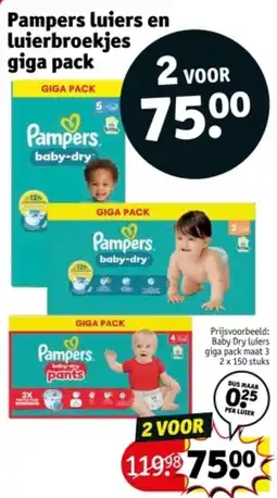 Kruidvat Pampers luiers en luierbroekjes giga pack aanbieding