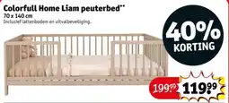 Kruidvat Colorfull Home Liam peuterbed aanbieding