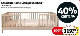 Kruidvat Colorfull Home Liam peuterbed aanbieding