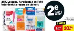Kruidvat 2TH, Lactona, Parodontax en TePe interdentale ragers en stokers aanbieding