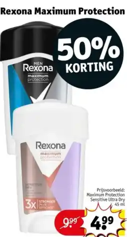 Kruidvat Rexona Maximum Protection aanbieding