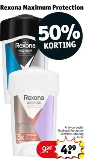 Kruidvat Rexona Maximum Protection aanbieding