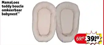 Kruidvat MamaLoes teddy boucle omkeerbaar babynest aanbieding