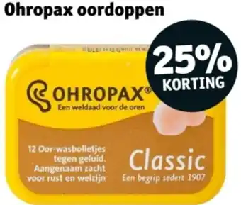 Kruidvat Ohropax oordoppen aanbieding