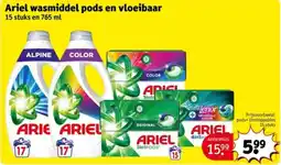 Kruidvat Ariel wasmiddel pods en vloeibaar aanbieding