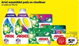 Kruidvat Ariel wasmiddel pods en vloeibaar aanbieding